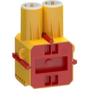 Fuga Air indstøbningsdåse 1 modul med låg, gul