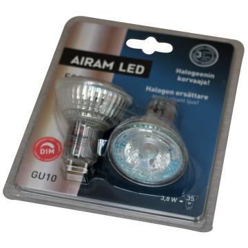 Ariam LED pære 2-pak Gu10 36gr. 3,8w