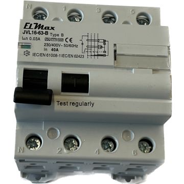 Fejlstrømsafbryder RCCB HPFI Type B 4p-40a-30ma