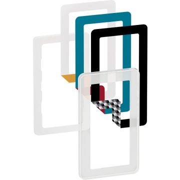 Choice Design ramme vandret 1 x 2 modul Transparent inkl. 6 farvevalg