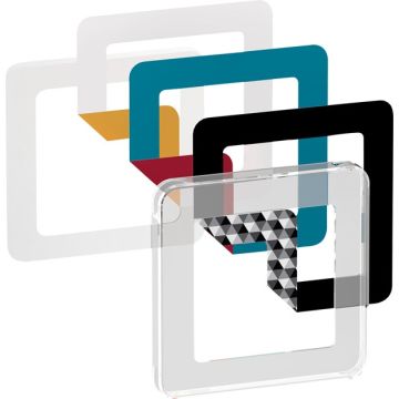 Choice Design ramme 1 modul Transparent inkl. 6 farvevalg