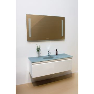 Largo møbelsæt inkl. spejl med lodret integreret lys - 120 cm