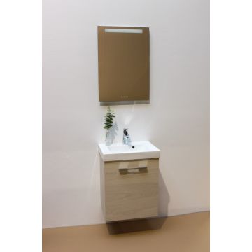 Menuet møbelsæt inkl. spejl med integreret LED-lys i top - 50 cm
