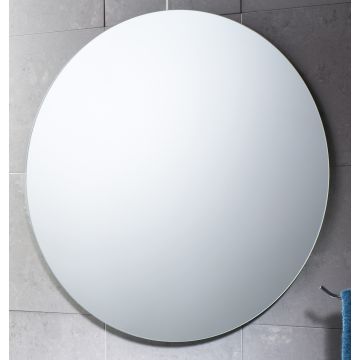 Rundt spejl med hvid ramme ø 600mm