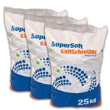 Salttabletter til blødgøringsanlæg 3x25 kg DS/EN 937-9