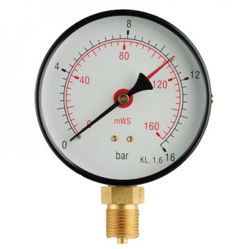 Manometer 1/4" 63 mm 0-16 bar