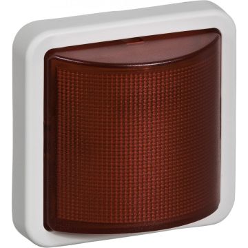 Opus74 rød ledlampe Lysegrå