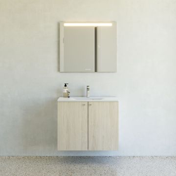 Mikado møbelsæt inkl. spejl med integreret LED-lys i top - 80 cm