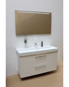 Canto møbelsæt inkl. spejl med integreret LED-lys i top - 120 cm