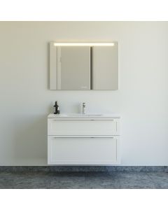 Mikado møbelsæt inkl. spejl med integreret LED-lys - 100 cm
