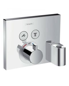 hansgrohe ShowerSelect Termostatarmatur til 2 udtag m/slangeudtag og bruserholder