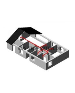 Varmeflytningssæt 2 rum m/Kanalventilator 240 m³/h