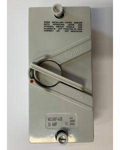 Sikkerhedsafbryder 20A IP54 4-polet afbryder + jord