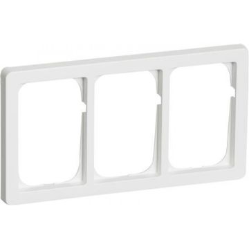 LK Fuga BASELINE 63 ramme vandret 3 x 1½ modul, hvid