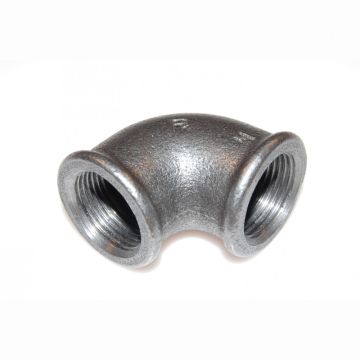 Sort vinkel muffe/muffe 90gr.