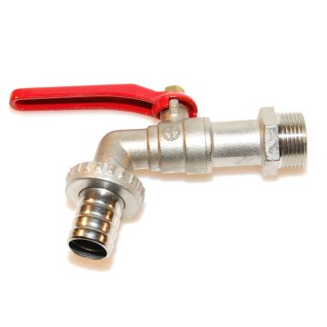 Kugleaftapventil med L-greb 1/2"