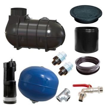 Basic Regnvandstank komplet 2100 liter Inkl. dykpumpe og opføringsrør