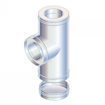 Metalbestos T-stykke 90°