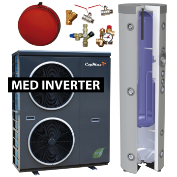 CopMax HS15V m/Multitank 180/100 L Varmepumpesæt