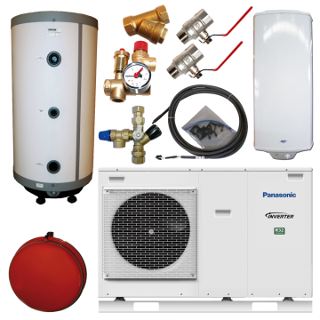 Panasonic 7 kW m/Multitank 200/37 L Varmepumpesæt