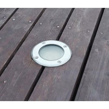 Nedgravningsspots kipbar rund rustfrit stål ø142mm 230V