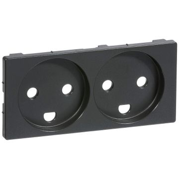 Fuga afdækning stikkontakt m/jord 2 modul