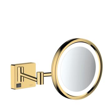 hansgrohe AddStoris kosmetikspejl m/LED-lys Poleret guld-optik PVD