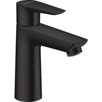 hansgrohe Talis E 1-grebs håndvaskarmatur 110 med løft-op bundventil Mat sort