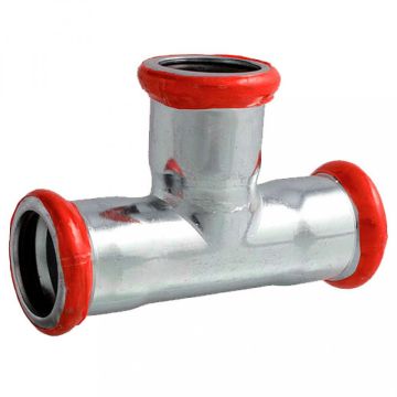 Press forzinket tee 22mm