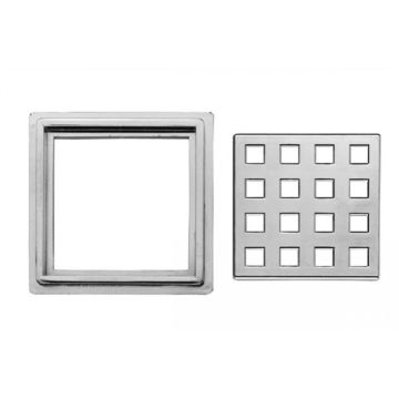 Purus ramme/rist rustfri 100x100 mm