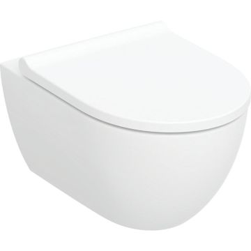 Geberit Acanto væghængt toilet, skjult montering, TurboFlush, med toiletsæde