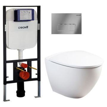 Creavit indbygningscisterne m/Ifö Sign Art væghængt toilet