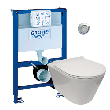 Grohe lav indbygningscisterne m/Bella 3 Rimless toilet