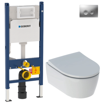 Geberit indbygningscisterne m/iCon toilet og og softclose sæde