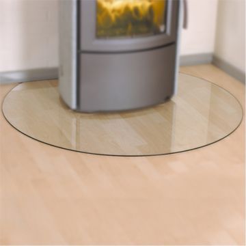 Glas gulvplade til brændeovn cirkel