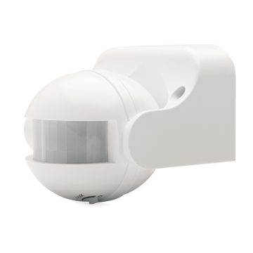 Udendørs bevægelsessensor 12 m, 180° PIR sensor hvid