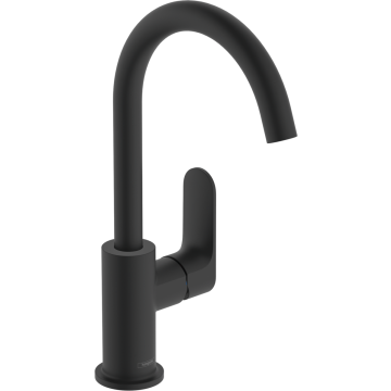 hansgrohe Rebris S håndvaskarmatur 210 m/svingtud og bundventil mat sort