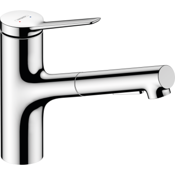 hansgrohe Zesis M33 køkkenarmatur 150 m/udtræksbruser, 2jet krom