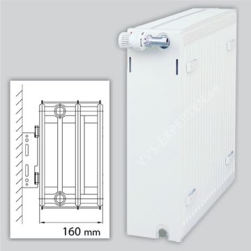 Heizrad Radiator Højde 300mm Type 33 - Dybde 160mm