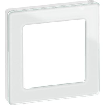 LK Fuga design ramme PURE 66 glas 1 modul hvid
