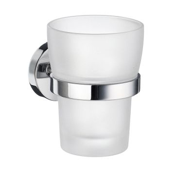 Smedbo HOME vægmonteret materet tandglas/krom holder
