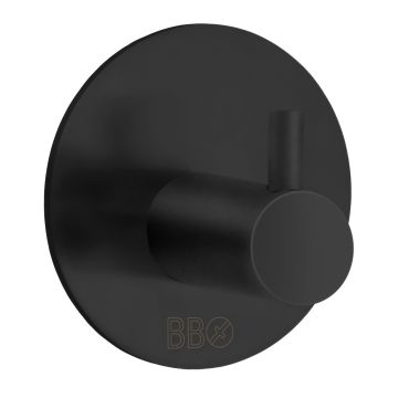 Smedbo Design selvklæbende håndklædekrog mat sort 48 mm