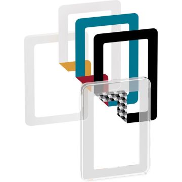 Fuga choice designramme inkl. 6 farvevalg 1½ modul, transparent