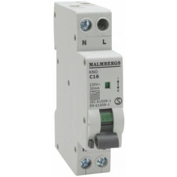 Aut.sikring+hpfi 1p+n 16a/c