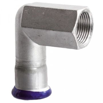 Rustfrit Press overgangsvinkel m/muffe