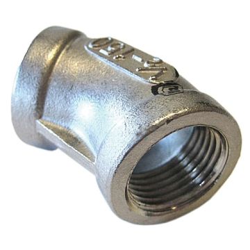 Rustfri vinkel 45 gr. muffe/muffe 1/2"