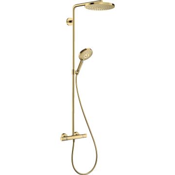 Raindance Select S 240 1jet PowderRain showerpipe Poleret guld-optik