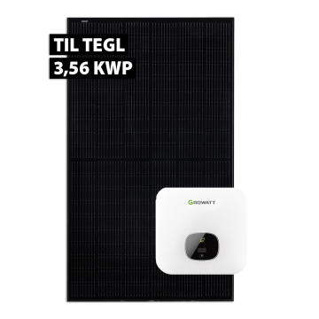 Growatt solcelleanlæg 3,56 kWp