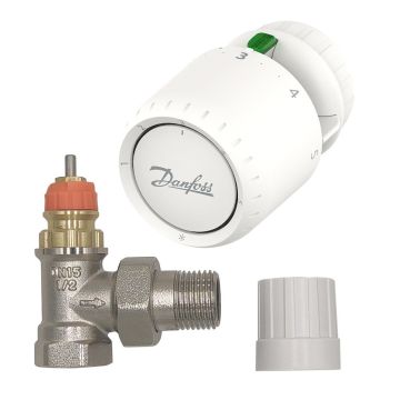 Danfoss Aveo termostat og TRV vinkel ventil