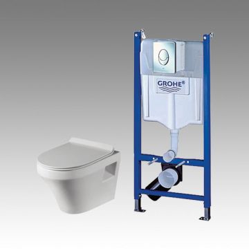 Grohe Rapid SL indbygningscisterne m/Lilje Rimless toilet